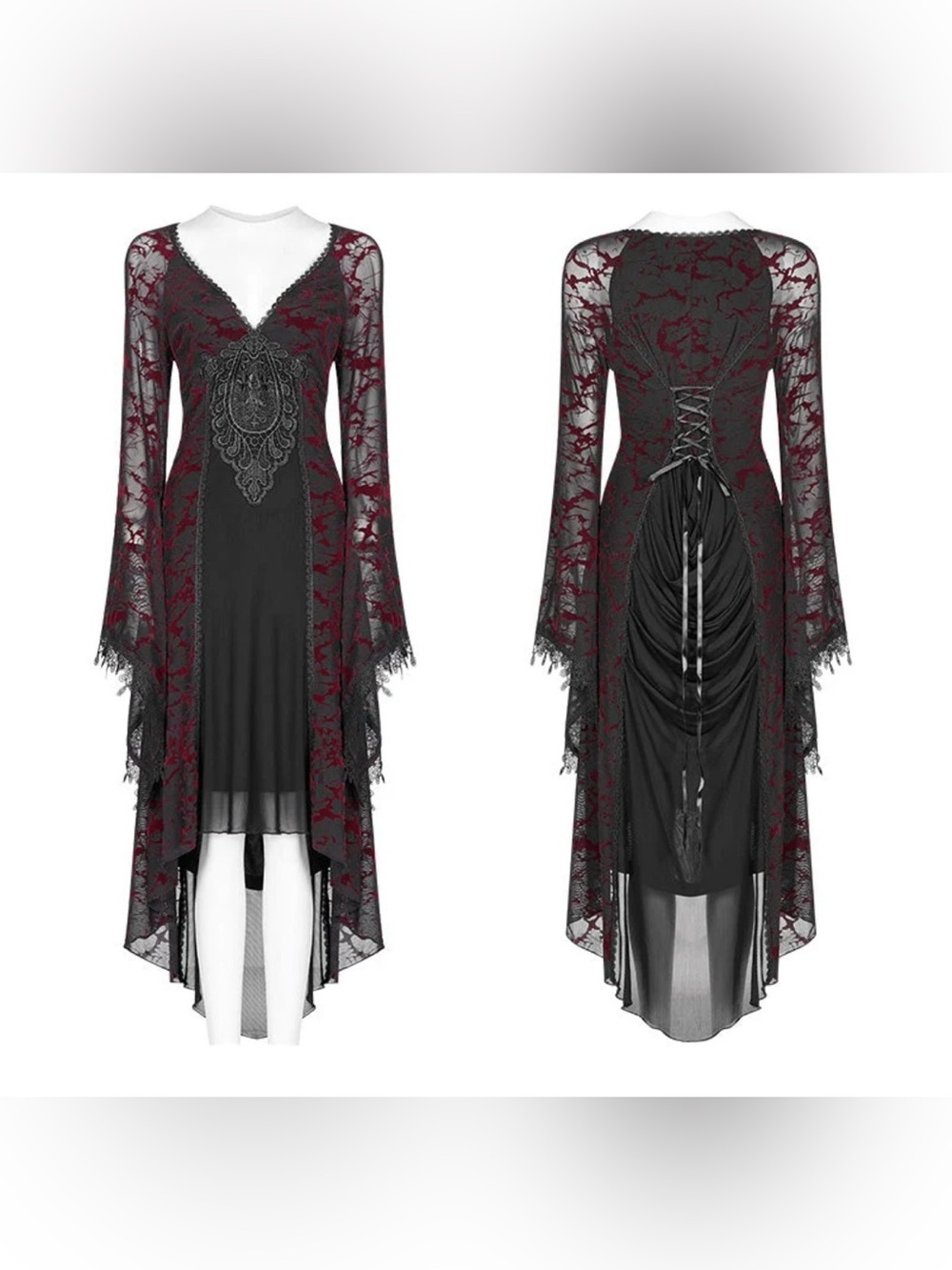 Punk Rave Gothic Goddess PopClassical Mid-length Dress SOLDOUT Grail Vampirecore